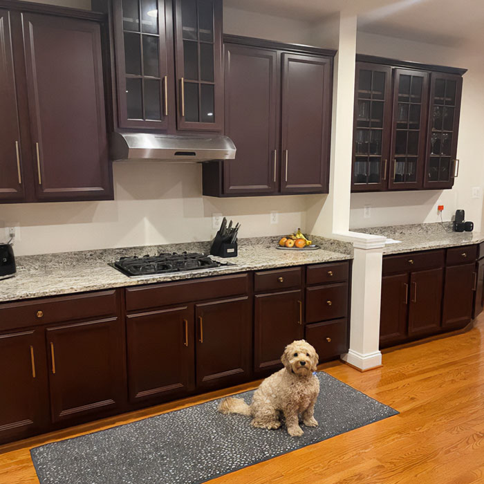 Browm aluminium kitchen cabinets