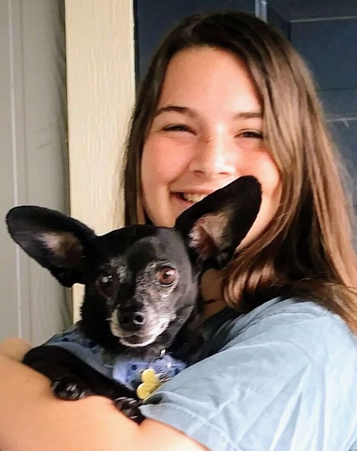 This Is My Favorite Photo Of My Little Dog Russell And My Granddaughter