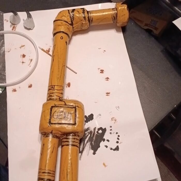 Clay And Cardboard Gent Pipe From Bendy And The Ink Machine