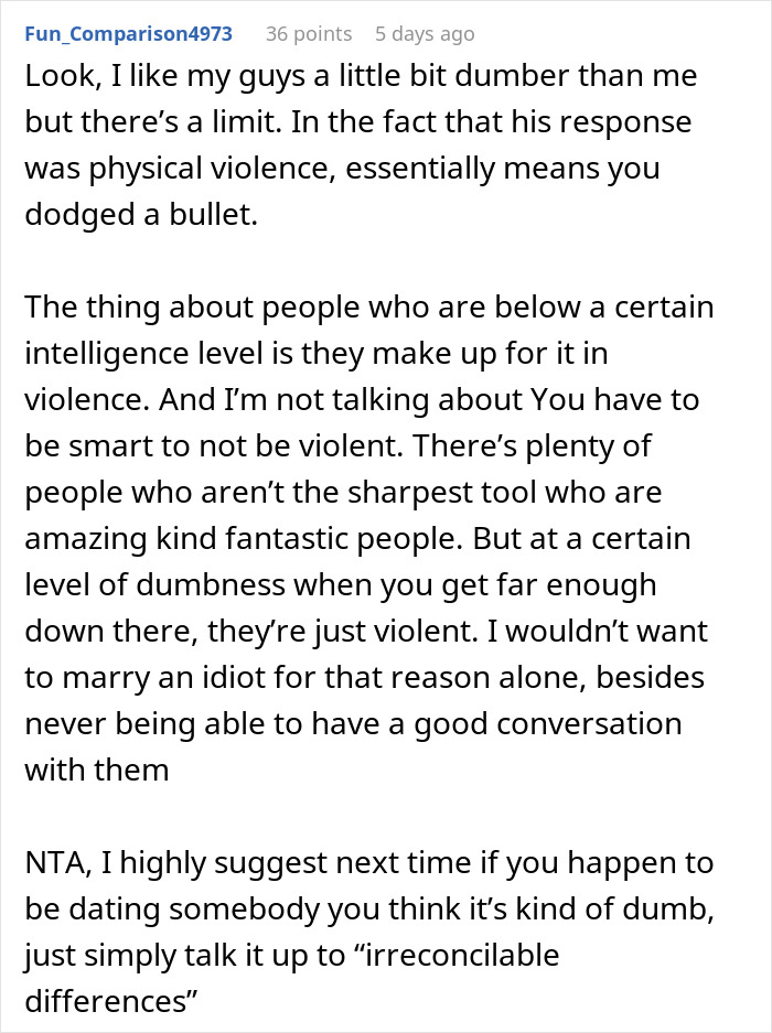 Guy Accuses Fiancée Of Breaking Up With Him Because He’s Dumb, Internet Says He Has A Point Guy Accuses Fiancée Of Breaking Up With Him Because He’s Dumb, Internet Says He Has A Point