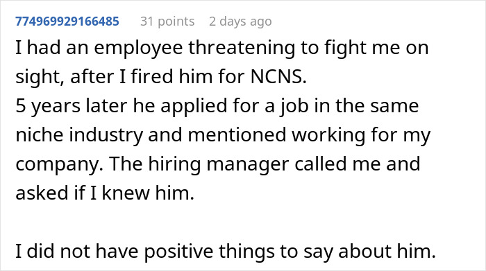 Woman Has An Attitude Problem, Gets Job Application Rejected By Someone She Messed With In The Past