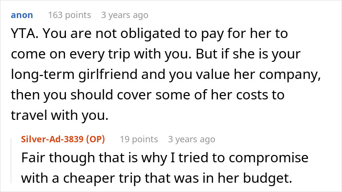 Guy Refuses To Pay For GF Of 5 Years And Goes On Vacation Without Her, Doesn’t Get Why She’s Mad Guy Refuses To Pay For GF Of 5 Years And Goes On Vacation Without Her, Doesn’t Get Why She’s Mad
