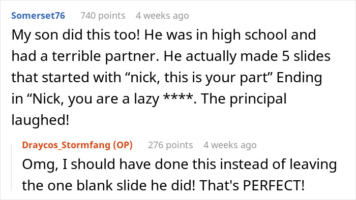 Entitled Kid Thinks He'll Get Away With Doing Nothing On A Group Project, Gets Publicly Embarrassed Entitled Kid Thinks He'll Get Away With Doing Nothing On A Group Project, Gets Publicly Embarrassed
