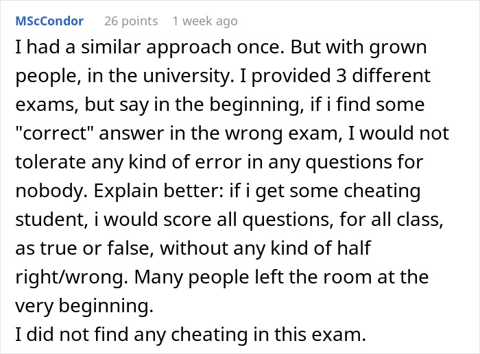 Teacher Gets Petty Revenge On Lazy Students Who Thought They Could Cheat On Every Test