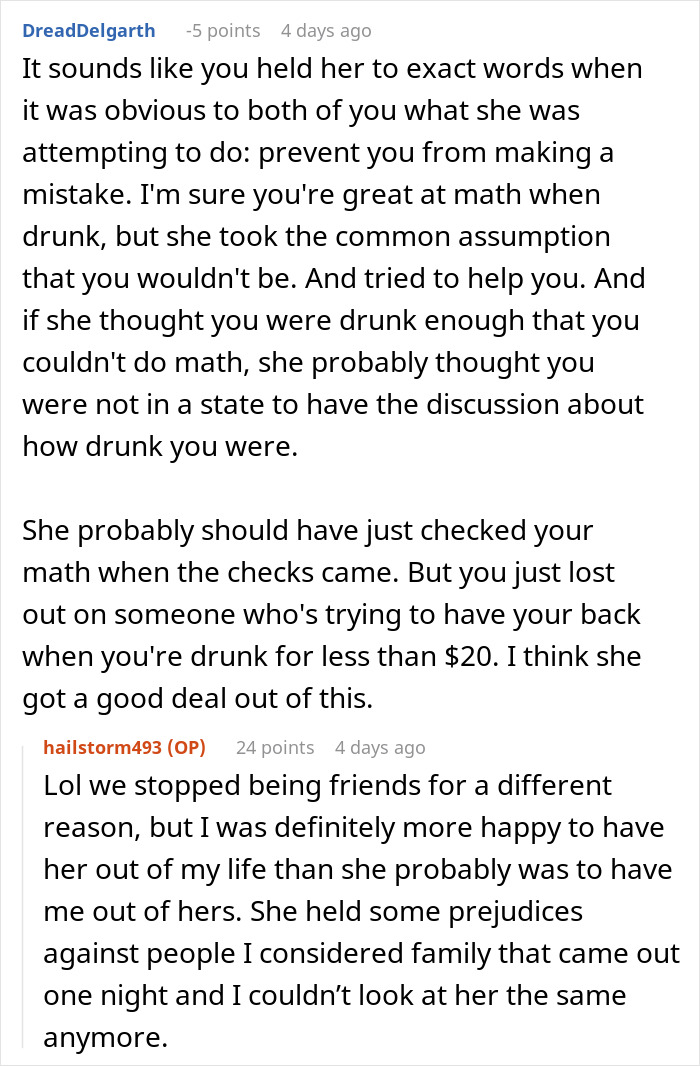 Woman Insists A Friend Is Too Drunk To Pay A Bill, She Maliciously Complies To Teach Her A Lesson