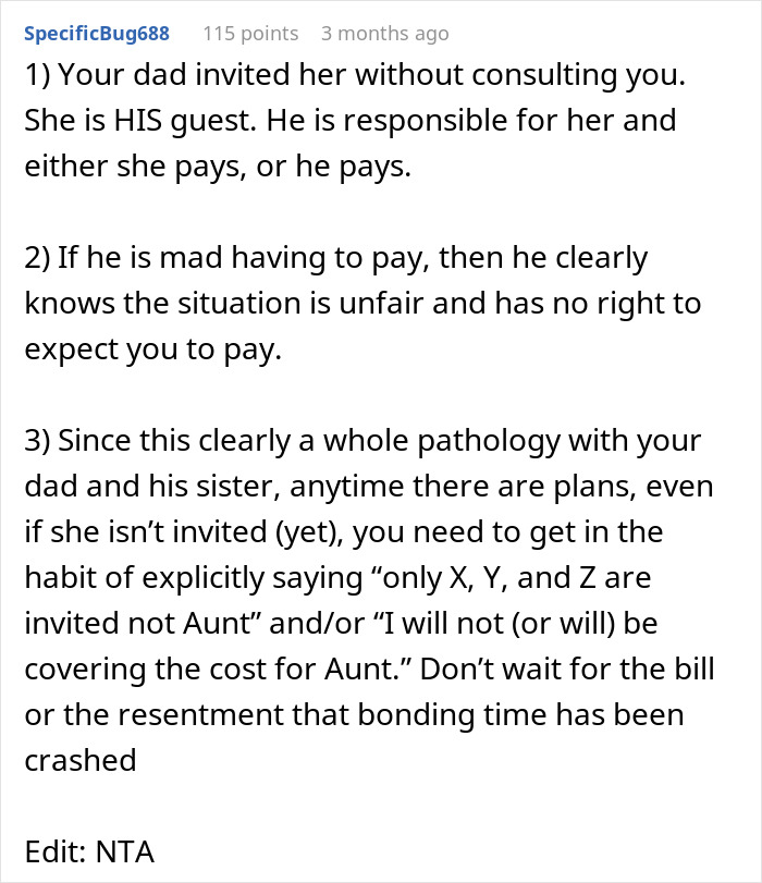 Aunt Racks Up $300 In Food, Is Shocked When She Hears They're Splitting The Bill Aunt Racks Up $300 In Food, Is Shocked When She Hears They're Splitting The Bill