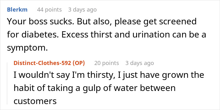 Person Doesn't Know How To Respond To Boss Asking Them How Many Times They Used The Bathroom Person Doesn't Know How To Respond To Boss Asking Them How Many Times They Used The Bathroom