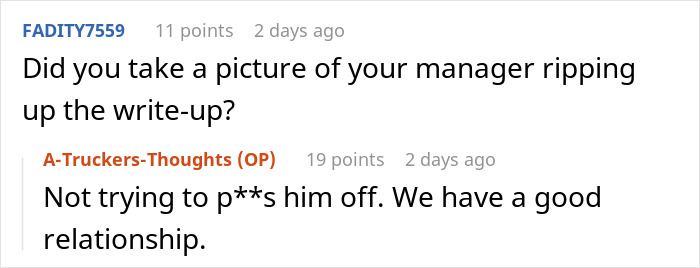 &ldquo;I Have A Write-Up For You&rdquo;: Supervisor Tries Disciplining Driver For No Reason, Regrets It