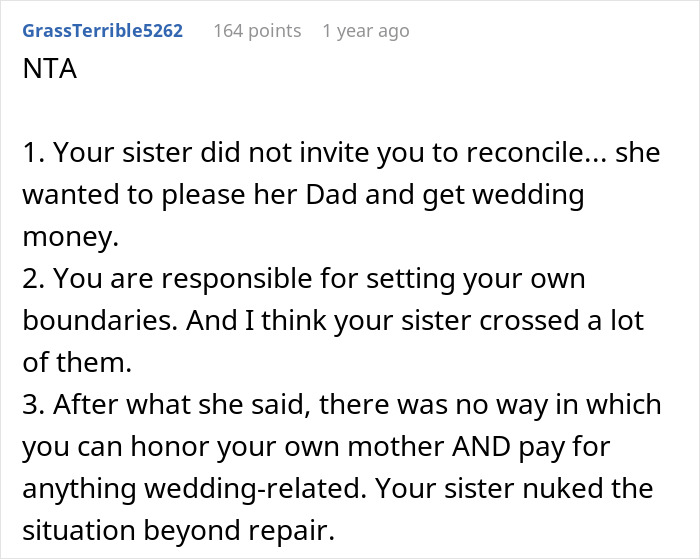 Woman Tries To Guilt-Trip Her Sister Into Paying For Her Massive Wedding With 200 Guests Woman Tries To Guilt-Trip Her Sister Into Paying For Her Massive Wedding With 200 Guests