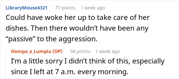 Roommate Complains About Dishes In The Sink, Regrets It When She Does The Same Thing