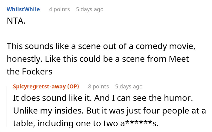 "AITA For Eating The Food My FIL Served Me And Ruining Mine And My Boyfriend's Holiday" "AITA For Eating The Food My FIL Served Me And Ruining Mine And My Boyfriend's Holiday"