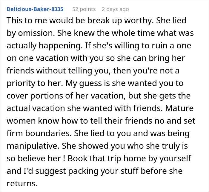 &ldquo;I Finally Learned The Truth&rdquo;: Man Considers Leaving GF On A Vacation Without Telling Her