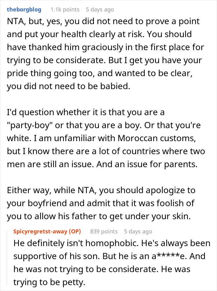 "AITA For Eating The Food My FIL Served Me And Ruining Mine And My Boyfriend's Holiday" "AITA For Eating The Food My FIL Served Me And Ruining Mine And My Boyfriend's Holiday"