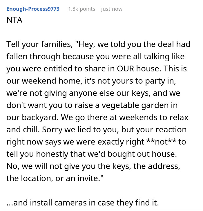 Couple Hides From Family That They Bought A House 2 Years Ago, They Find Out And Are Furious