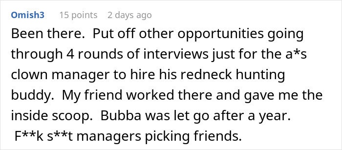 Person Reveals Interview Secrets To Applicant, Making Sure Candidate With Unfair Advantage Loses