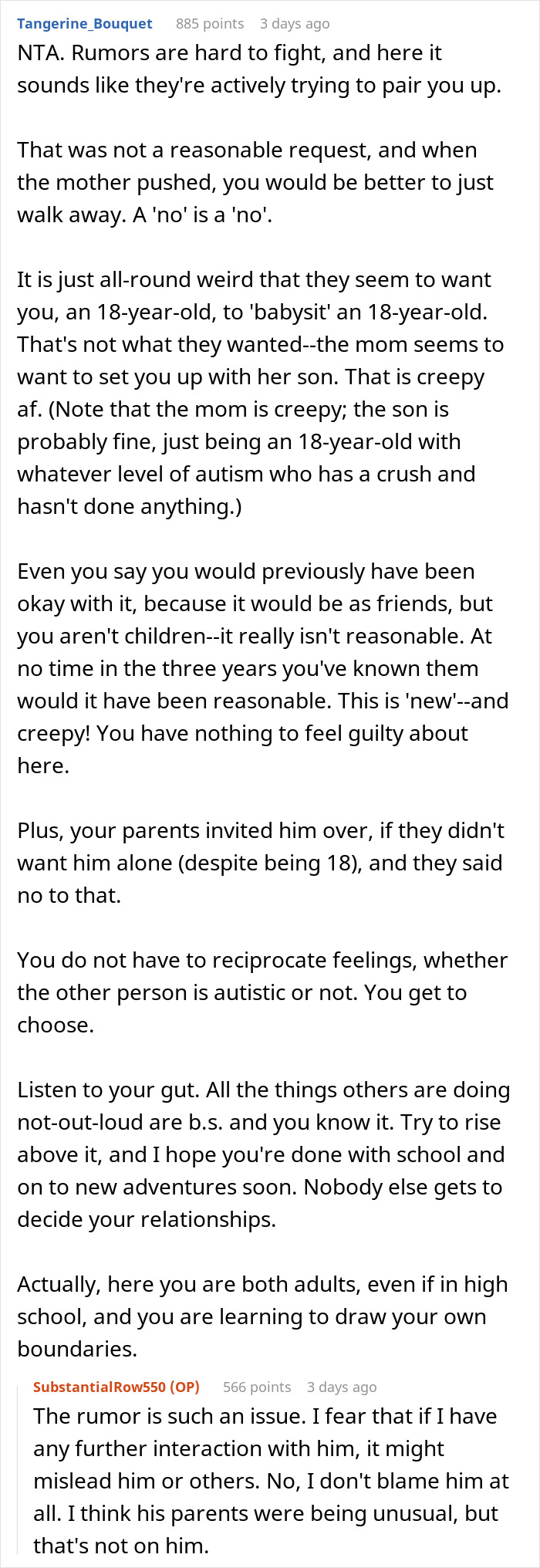 Woman Is Incredibly Enraged After 18 Y.O. Girl Refuses To Sleep Over With Her Son Of Same Age