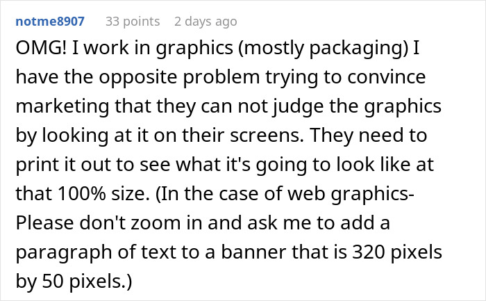 Team Manager Takes Designer's Big Monitors Away To Show How Real Users See Her Designs