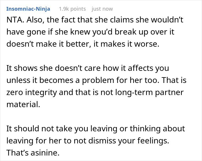 Woman Upset BF Didn’t Warn Her That Her Vacation With Her Ex Means They’re Breaking Up Woman Upset BF Didn’t Warn Her That Her Vacation With Her Ex Means They’re Breaking Up