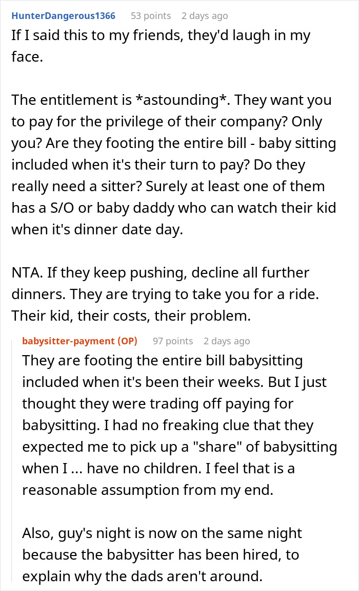 Woman Refuses To Chip In For Babysitting Because She Doesn&rsquo;t Even Have Kids, Asks If She&rsquo;s A Jerk