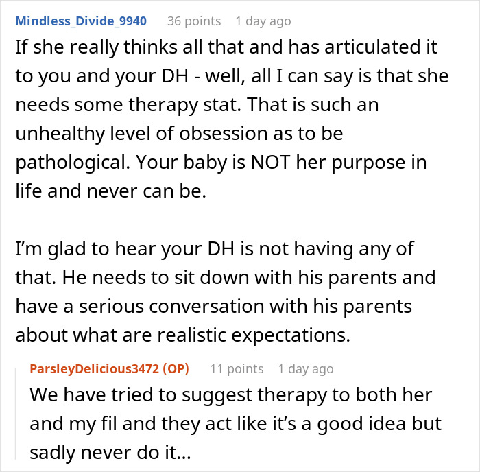 Woman Dumbfounded After Realizing MIL Thinks Her New Baby Is For Her