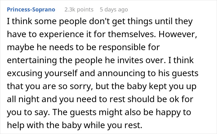 Dad Refuses To Help With Newborn, Keeps Inviting Family Over For Visits, Wife Takes Revenge