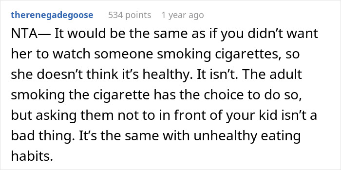 Woman Asks SIL To Stop Putting Butter On Her Food In Front Of Her Daughter