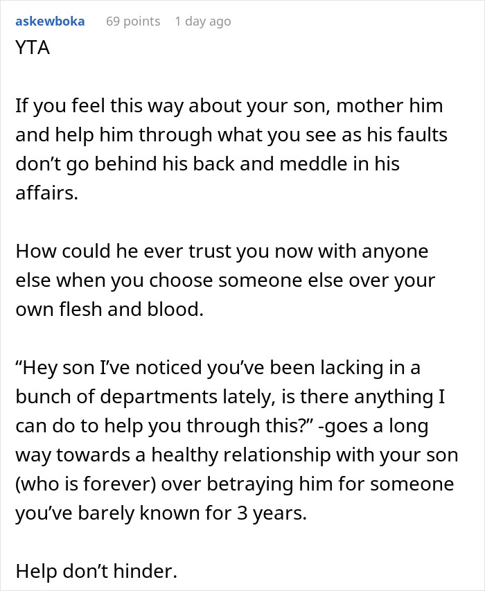 Woman Breaks Up With BF Of 3 Years After His Mom Tells Her He’s Not Gonna Change, Drama Ensues Woman Breaks Up With BF Of 3 Years After His Mom Tells Her He’s Not Gonna Change, Drama Ensues