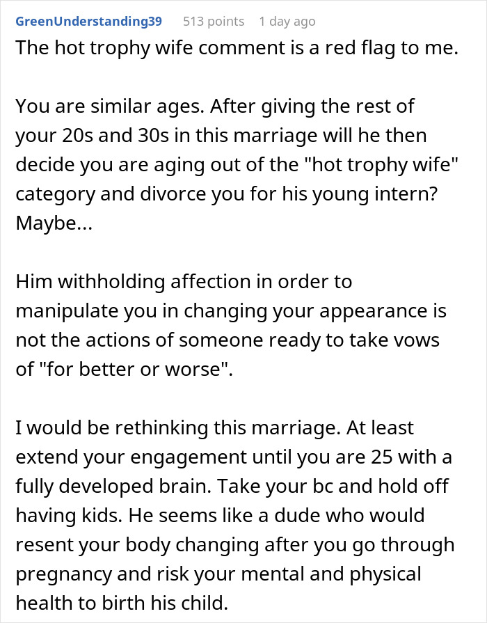 Woman Thinks About Calling Off Her Wedding After Fianc&eacute; Says He Wants Her To Be &lsquo;Trophy Wife&rsquo;