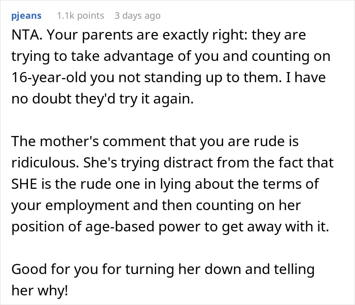 Woman Calls Babysitter Rude After She Refuses To Babysit Again