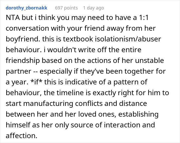 Woman Says She Won’t Apologize To Friend’s BF For Losing Her Cool After His 51st Call To Her Woman Says She Won’t Apologize To Friend’s BF For Losing Her Cool After His 51st Call To Her