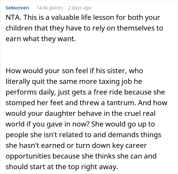 Woman Is Mad Brother Earns $10/h More Than She Does, Wants Parents To Make Up For It Woman Is Mad Brother Earns $10/h More Than She Does, Wants Parents To Make Up For It