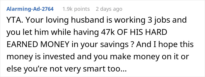 Man Breaks Down Crying After Learning His SAH Wife Has $47k Stashed Away While He's Struggling