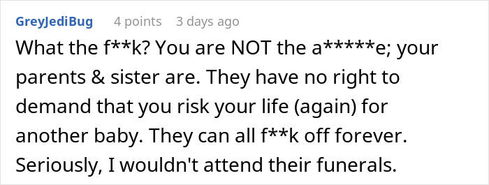 Family Screams At Woman After She Refuses To Be Her Spoiled Sister's Surrogate