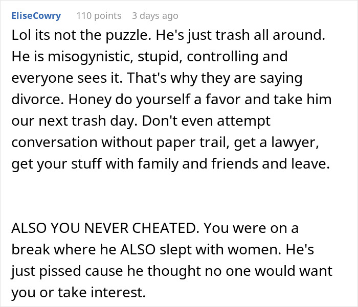 &ldquo;A Waste Of A Pretty Face&rdquo;: Woman Divorces Husband Of 6 Years Over A Puzzle