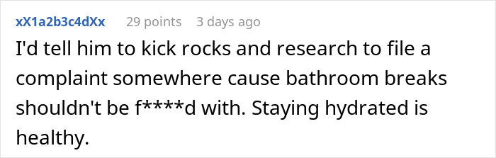 Person Doesn't Know How To Respond To Boss Asking Them How Many Times They Used The Bathroom Person Doesn't Know How To Respond To Boss Asking Them How Many Times They Used The Bathroom