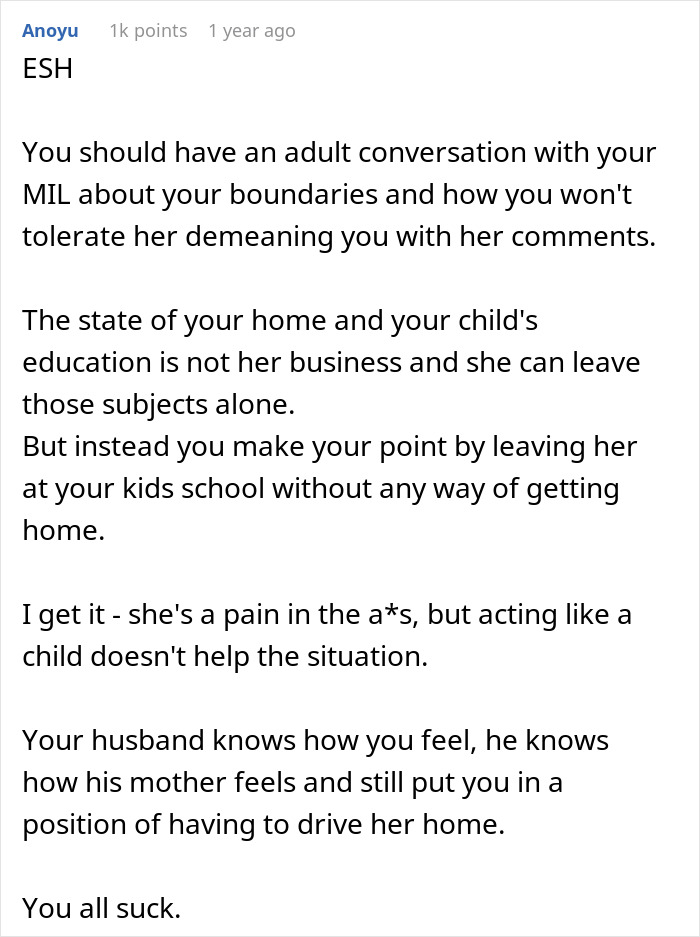 Woman Refuses To Downplay Her Boundary And Leaves MIL In A Parking Lot, Asks If She Was Wrong