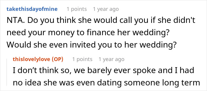 Woman Tries To Guilt-Trip Her Sister Into Paying For Her Massive Wedding With 200 Guests Woman Tries To Guilt-Trip Her Sister Into Paying For Her Massive Wedding With 200 Guests