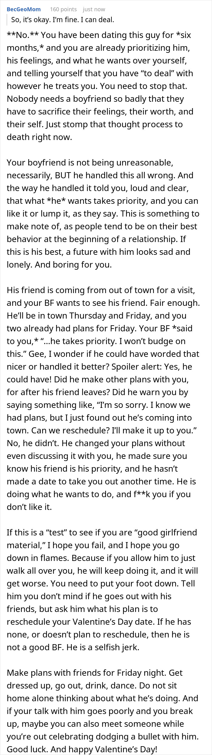 Woman Is Devastated After Her Boyfriend Puts His Friend Before Her On Valentine's Day Woman Is Devastated After Her Boyfriend Puts His Friend Before Her On Valentine's Day