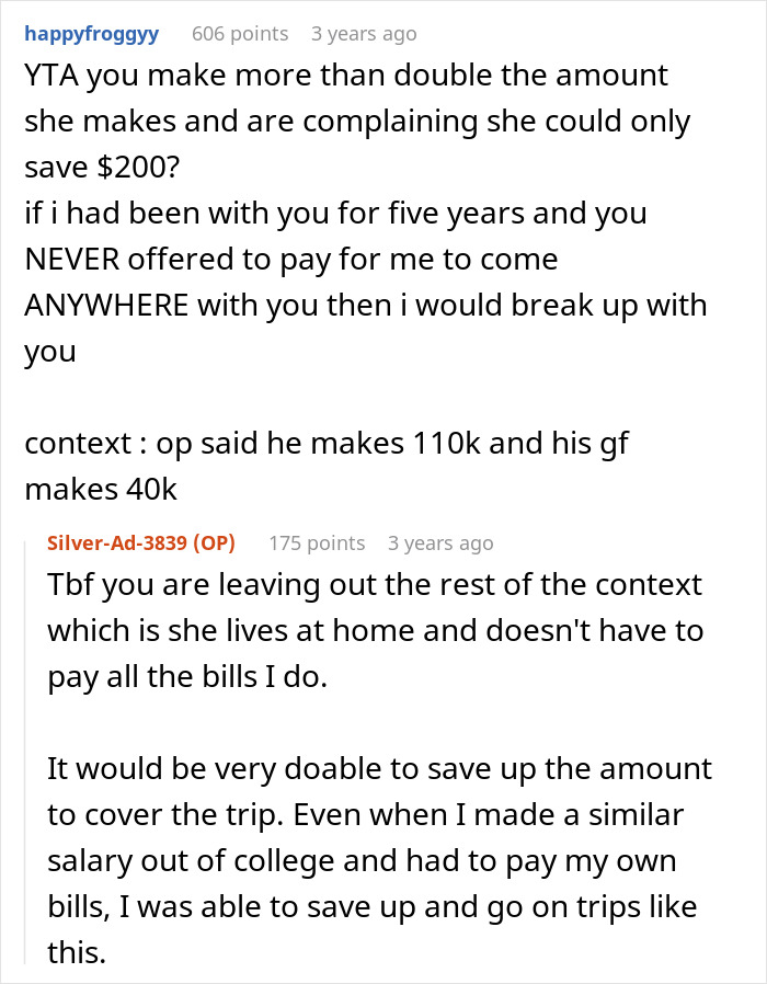 Guy Refuses To Pay For GF Of 5 Years And Goes On Vacation Without Her, Doesn’t Get Why She’s Mad Guy Refuses To Pay For GF Of 5 Years And Goes On Vacation Without Her, Doesn’t Get Why She’s Mad