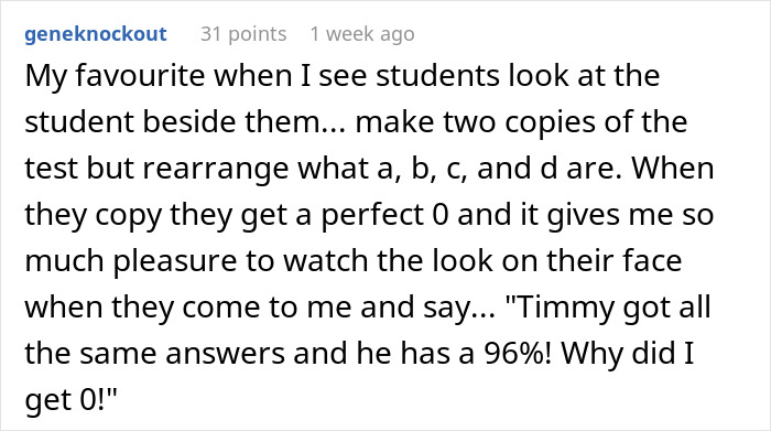 Teacher Gets Petty Revenge On Lazy Students Who Thought They Could Cheat On Every Test