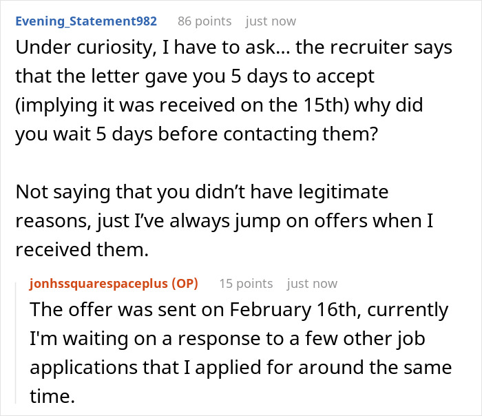 Candidate Fails To Confirm Job Offer As Term Specified In The Letter Apparently Included Holidays