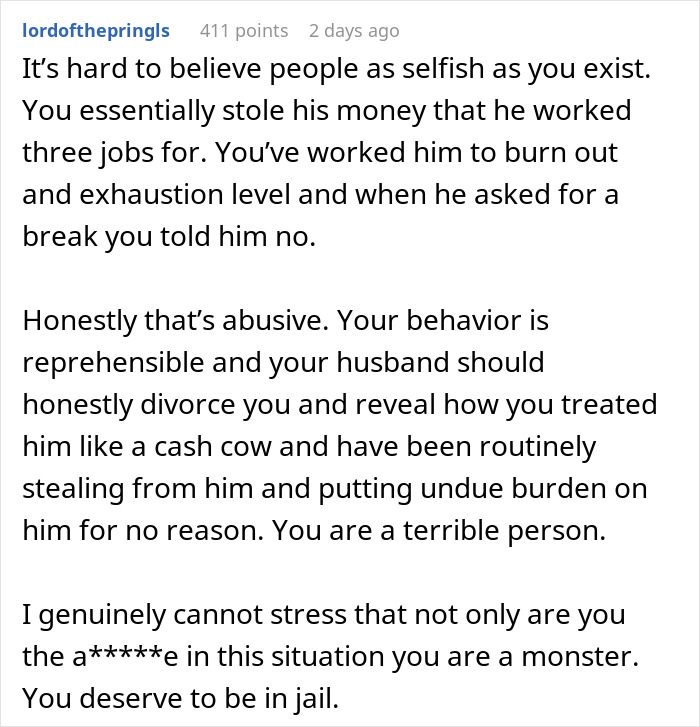 Man Breaks Down Crying After Learning His SAH Wife Has $47k Stashed Away While He's Struggling