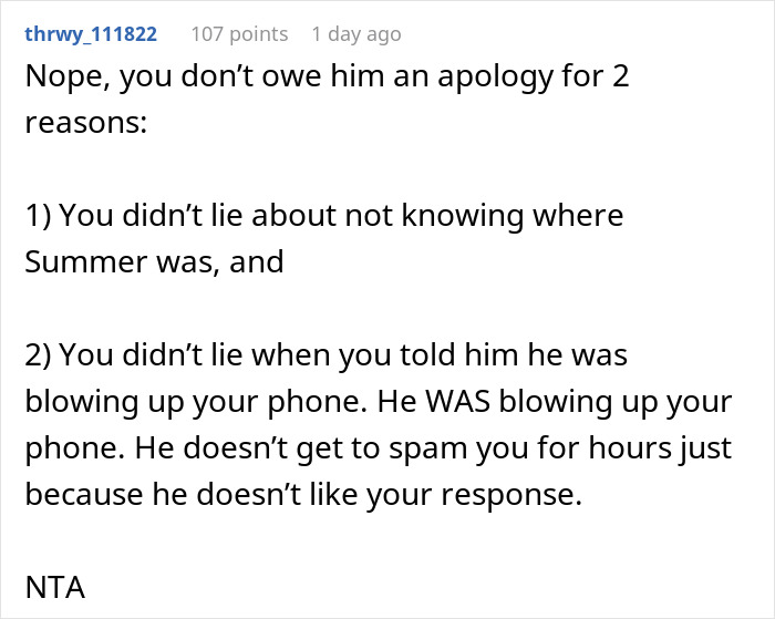 Woman Says She Won’t Apologize To Friend’s BF For Losing Her Cool After His 51st Call To Her Woman Says She Won’t Apologize To Friend’s BF For Losing Her Cool After His 51st Call To Her