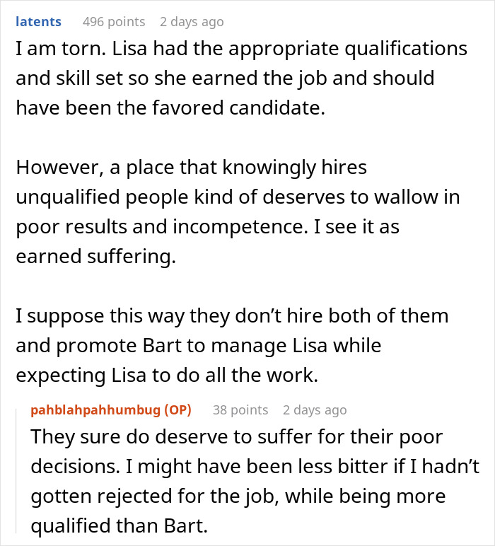 Person Reveals Interview Secrets To Applicant, Making Sure Candidate With Unfair Advantage Loses