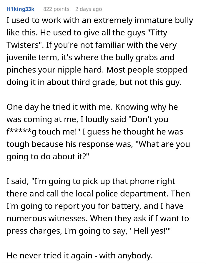 Person Keeps Getting Bullied At Work, Makes The Bully Cry When They Stand Up For Themselves