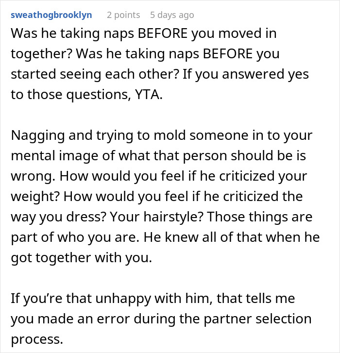 Girlfriend Is Confused Why Her BF Takes 4-Hour Naps, Begs Him To Help Her With Chores Girlfriend Is Confused Why Her BF Takes 4-Hour Naps, Begs Him To Help Her With Chores