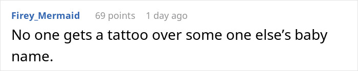 Comment about a tattoo and its implications on a husband's affair. Comment about a tattoo and its implications on a husband's affair.