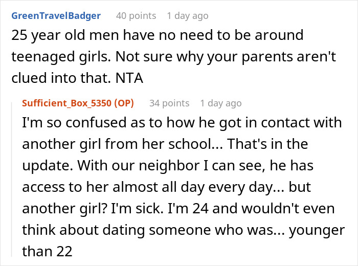 Woman Is Disgusted By Her 25 Y.O. Brother Dating A 16 Y.O., Decides To Uncover Their Secret Woman Is Disgusted By Her 25 Y.O. Brother Dating A 16 Y.O., Decides To Uncover Their Secret