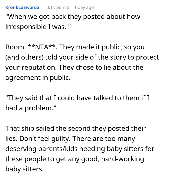 Parents Shame Their Teen Babysitter Online, She Comes With Receipts And They Get Blacklisted Parents Shame Their Teen Babysitter Online, She Comes With Receipts And They Get Blacklisted