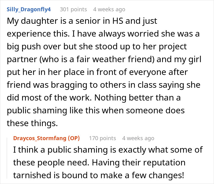 Entitled Kid Thinks He'll Get Away With Doing Nothing On A Group Project, Gets Publicly Embarrassed Entitled Kid Thinks He'll Get Away With Doing Nothing On A Group Project, Gets Publicly Embarrassed